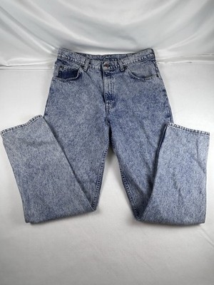 Vintage 80s Brittania Jeans Men36/ 34 Acid Wash Denim Blue Grunge Rock 1980s USA