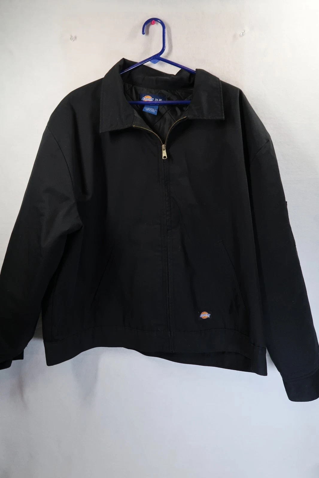 Dickies Black Zipped Quilted Lined Collared Workwear Jacket Pockets Size 2XL
