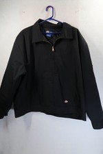 Dickies Black Zipped Quilted Lined Collared Workwear Jacket Pockets Size 2XL