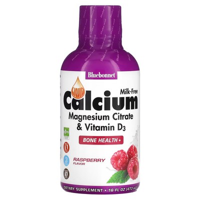 2 X Bluebonnet Nutrition, Liquid Calcium, Magnesium Citrate Plus Vitamin D3, Nat