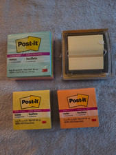 Post-it Notes 3x3, 4x4, Dispenser, New 15 Pads