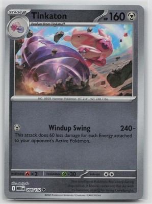 Tinkaton Reverse Holo Uncommon ME01: Mega Evolution 098/132 LP-NM