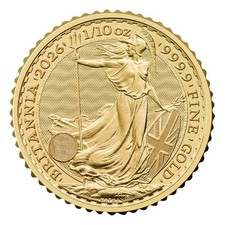 2026 Great Britain Gold Britannia £10 1/10 oz - BU 4511.40 per troy oz