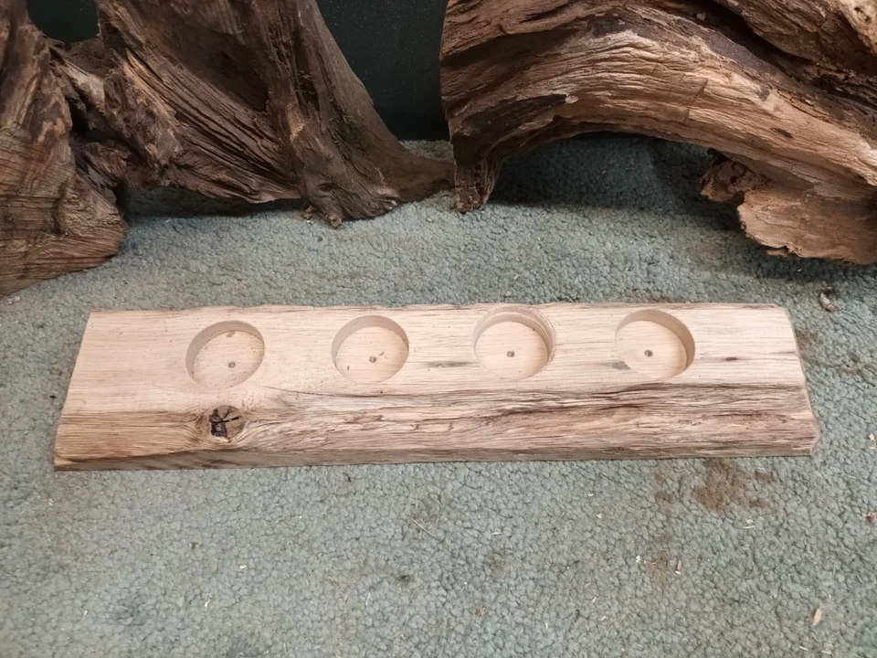 Teelichthalter Kerzenhalter Eiche rustikal, UNIKAT - Bild 4 von 4