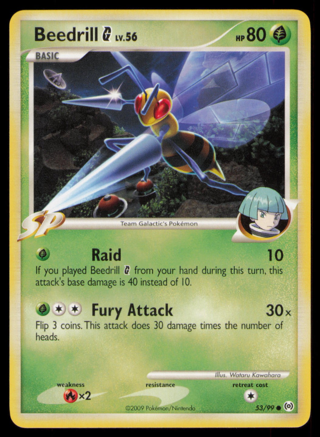 Beedrill G 53/99 Common Arceus Pokemon Near Mint