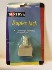 New Duplex Modular Phone Wall Jack Adapter IVORY Splitter