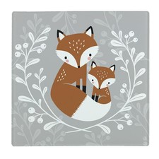Foxes Square Worktop Protector Kitchen Gifts - Wildlife Glass Trivet