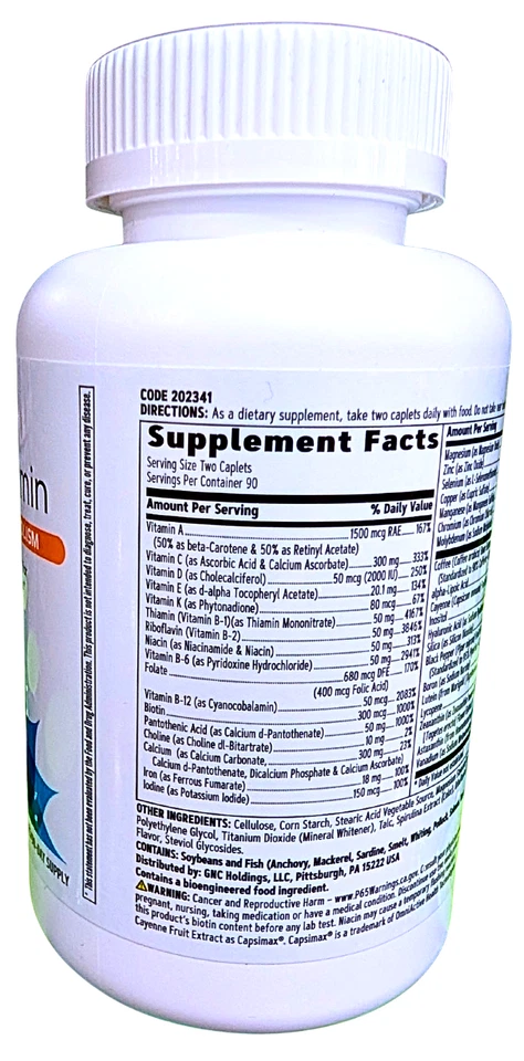 Comprimidos multivitamínicos GNC Mega Energía y Metabolismo para mujeres 180 Ct EXP 01/2027 Foto 3 de 4