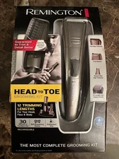 Remington PG517 Body Groomer. Rechargeable Head-to-Toe Complete Grooming Kit NEW
