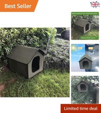Outdoor Cat & Dog House - Winter Resistant, Foldable & Waterproof Green Shelter