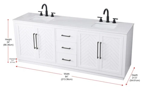 Elegant Lighting VF29084D Chase 84" - White - Picture 2 of 12