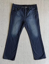 Calvin Klein Modern Boot Mens Size 38 Blue Denim Jeans Dark Wash Bootcut Pockets