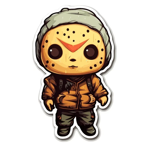 Jason Voorhees Friday the 13th Chibi Horror Scary Self Adhesive Vinyl Sticker