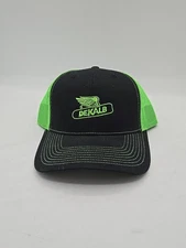 Dekalb Seed Snapback Hat Black And Neon Green Outdoor Cap NEW