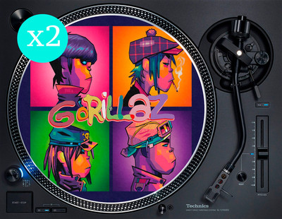 Gorillaz Demon Days Rework Blur Albarn 12'' DJ Slipmat Vinyl Technics (PAIR)