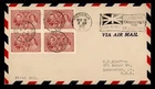 DR WHO 1937 CANADA FDC KGVI CORONATION BLOCK VICTORIA BC FLAG CANCEL R29255