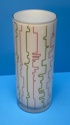 Karim Rashid for Egizia ''Techno Modern'' Italian Case Glass Vase ~ 12''