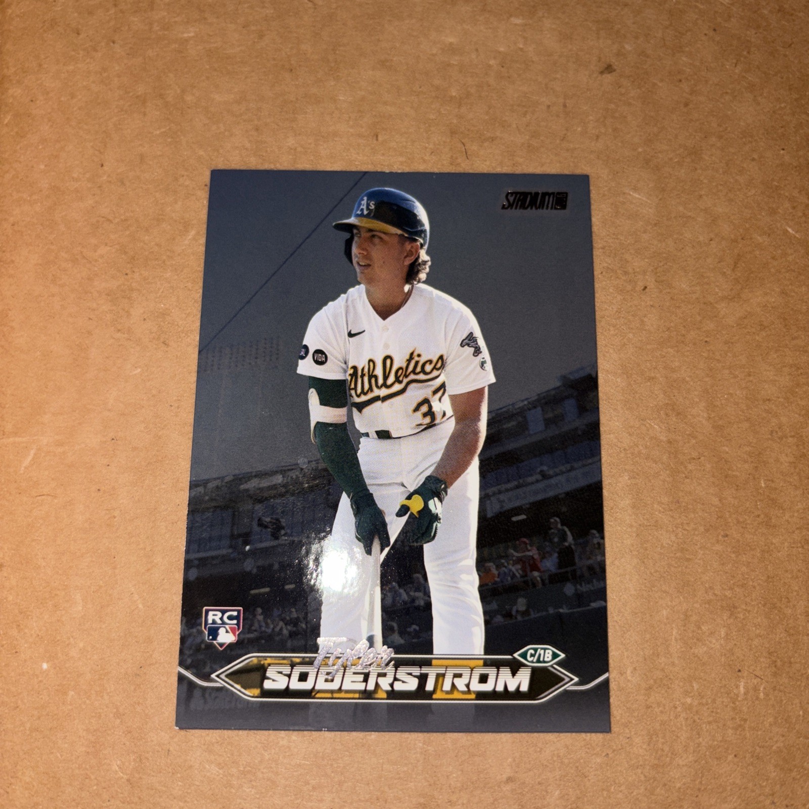 Tyler Soderstrom 2024 Stadium Club Black Foil 215 Oakland Athletics Rookie