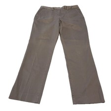 Lands End Pants Women's 6P Gray/Brown Straight Leg Mid Rise Easy Care