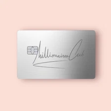 Millionaires Club Credit Card Sticker Debit Skin Decal Cover Silver