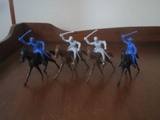 Marx Civil War mounted Union  Rebel cavalry with horses, reissue 54MM