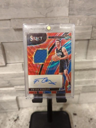 2021-22 Panini Select Franz Wagner Red Wave Patch Jersey Auto RPA RC