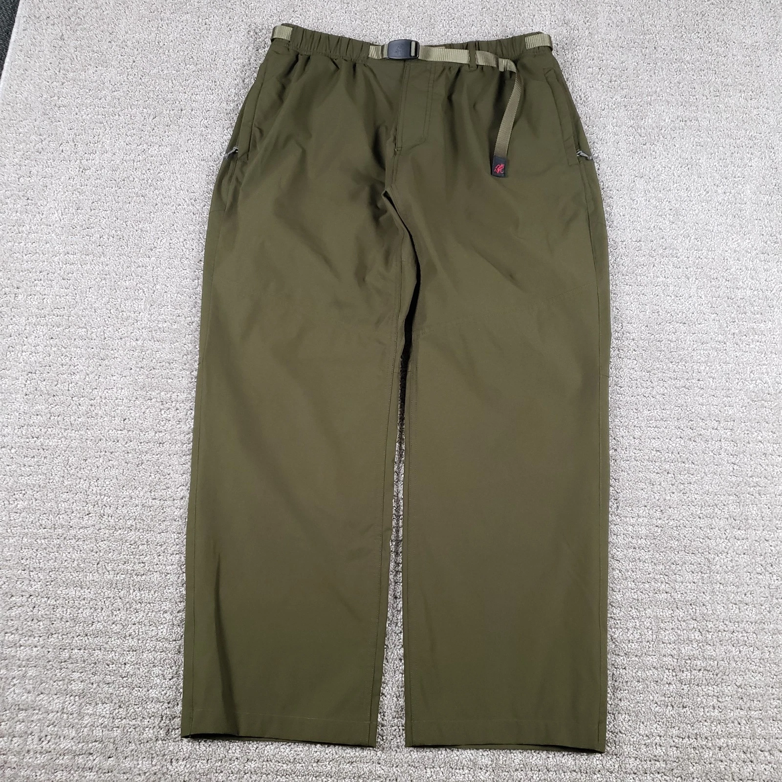 Gramicci G-Pants Mens (L) Green Trousers Trek Climb Elasticated-Waist Buckle
Opens in a new window o