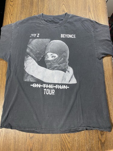 *distressed* Jay Z & Beyoncé On The Run Tour Concert Shirt XL Black ...