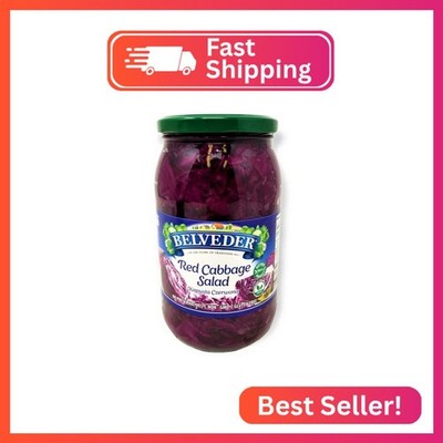 Belveder Red Cabbage Salad 31.74 oz 900g, Vegan, Non-GMO, Gluten-Free Pack of 1