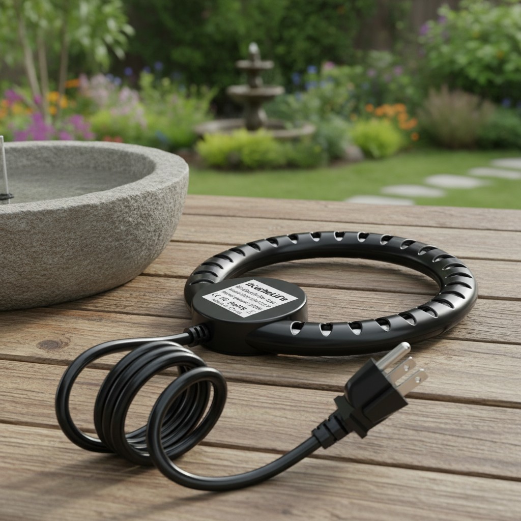 Outdoor Bird Bath Heater 250W - Automatic Winter De-icer for Safe Drinking Water