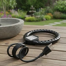 Outdoor Bird Bath Heater 250W - Automatic Winter De-icer for Safe Drinking Water