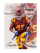 Tuli Tuipulotu Signed Card Panini Prestige Rookie In Person Autographed Chargers