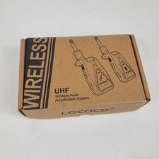 LOCOCO Transmisor Inalámbrico Receptor UHF 4 Canales Recargable Audio Inalámbrico