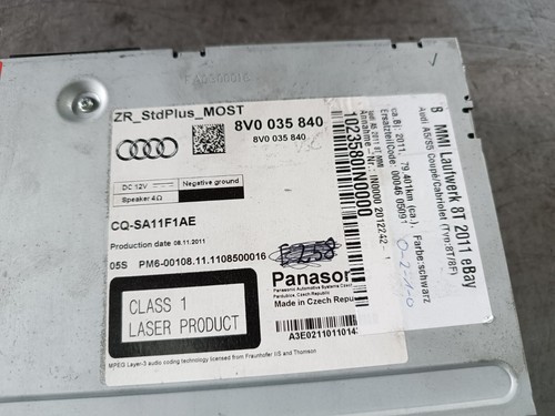 Audi A3 8V Zentralrechner Main Unit Multimedia MMI MIB Steuergerät 8V0035840 - Bild 7 von 7