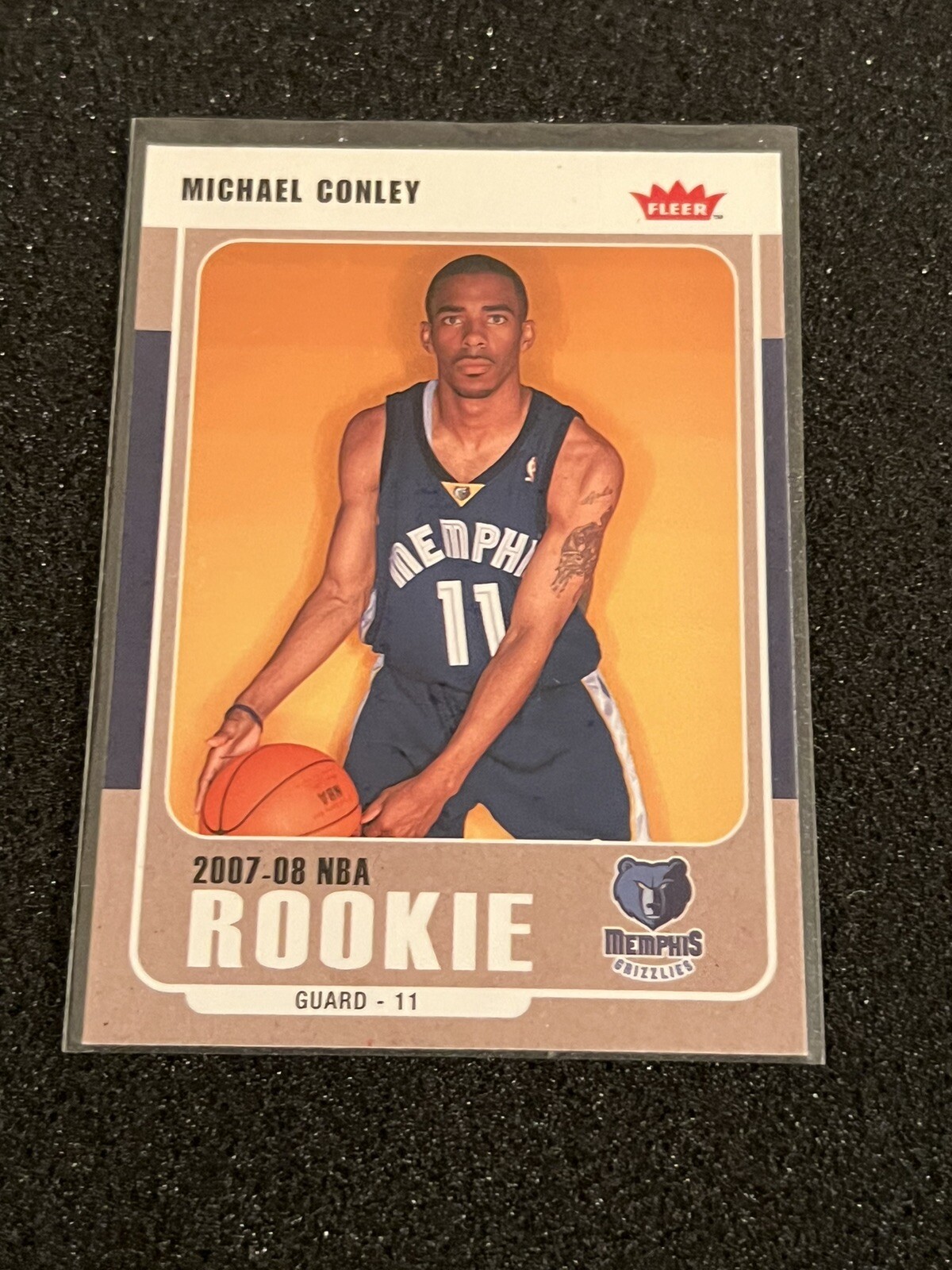 Michael Mike Conley 2007-08 Fleer Glossy Rookie Card #206 Grizzlies