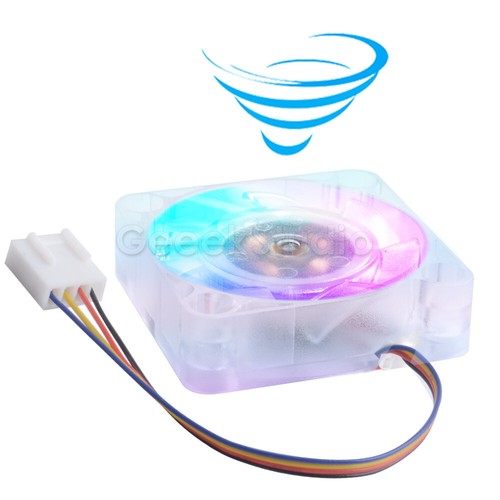 2PCS 4010PWM Colorful Slow Flashing Transparent Fan For Jetson Nano - Picture 2 of 6