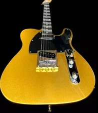 NEW LIGHTWEIGHT SOLID 6 STRING COZART TL. GOLD SPARKLE ELECTRIC GUITAR & GIGBAG
