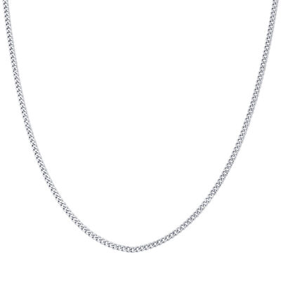 Stainless Steel 2.3mm Curb Cuban Chain Necklace