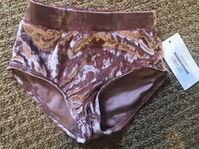Double Platinum Crushed Velvet  sheer crop dance top Child Sz 8 10 Mauve