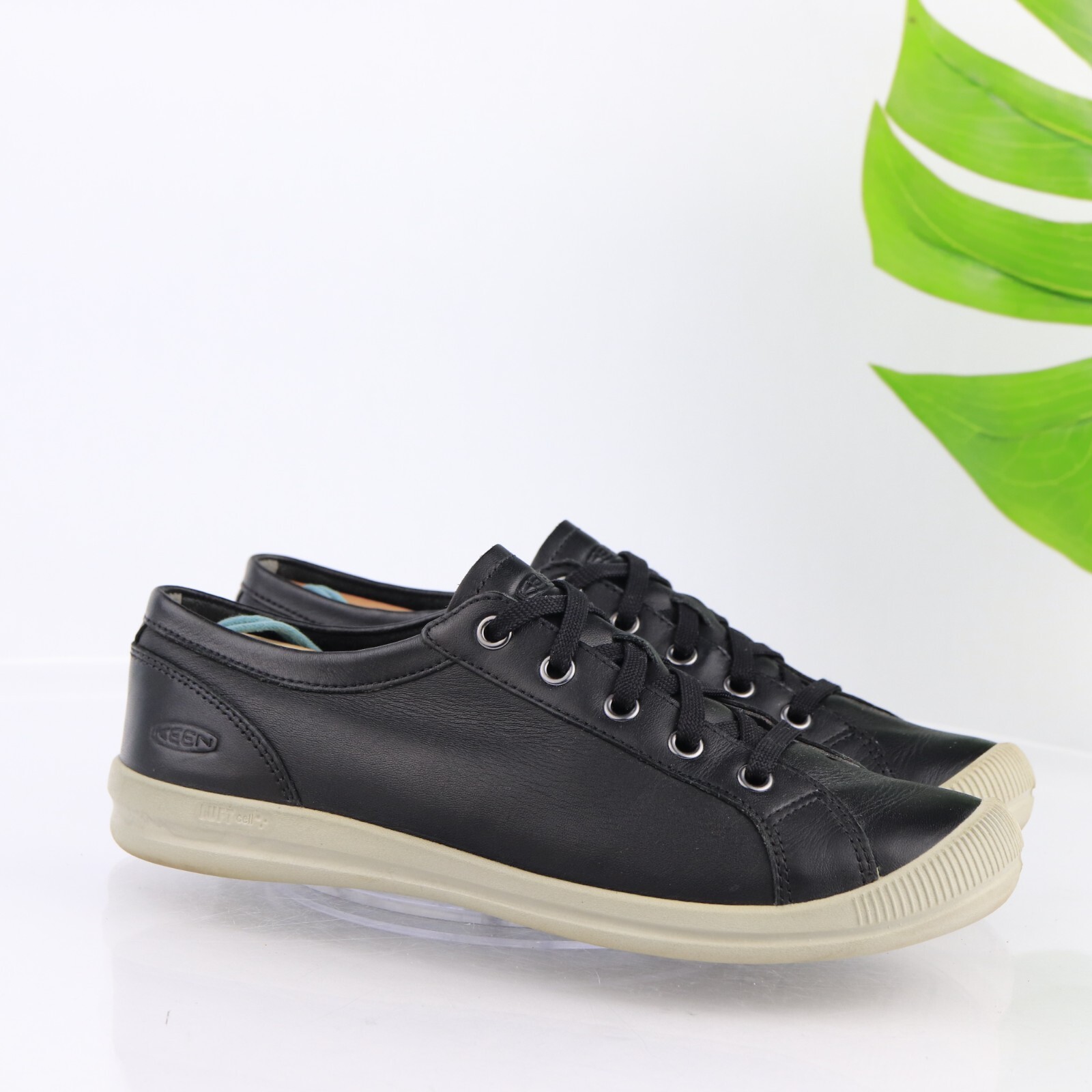 KEEN Sneaker da donna Lorelai taglia 8 5 nere in pelle con lacci top basso