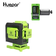 Huepar 3D Green Beam Selfleveling Floor Laser Level with Remote Control+Receiver