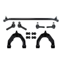 9 Pc Upper Control Arms Sway Bars Tie Rod Ends Center Link for Nissan Frontier