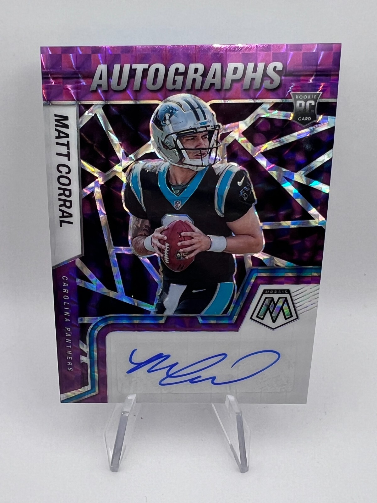 Matt Corral - 2022 Panini Mosaic Rookie Auto Purple Prizm /49 Panthers RC SP