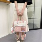 Kawaii Crossbody School Bag For Girls Large Capacity With Kawaii Pin Cute AU New