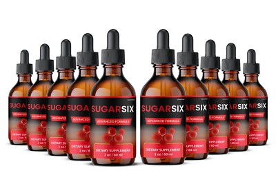 Sugar Six Drops, Max Strength Herbal Supplement for Blood Health (10 Pack)