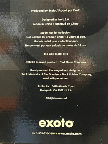 EXOTO 1966 Ford GT40 Mk2, modello pressofuso limitato, scala 1:10, incl. vetrina - Foto 21 di 22
