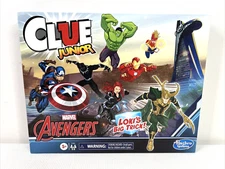 Clue Junior MARVEL AVENGERS Board Game Loki's Big Trick Family Game Night VGUC