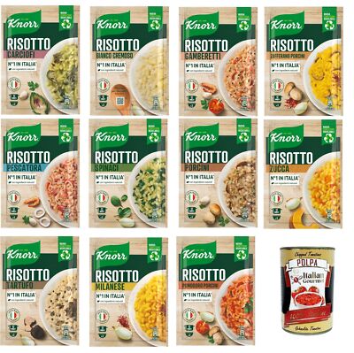 Knorr Risotto all flavours pack, 100% italienischer Reis 11x175g+Polpa 400g