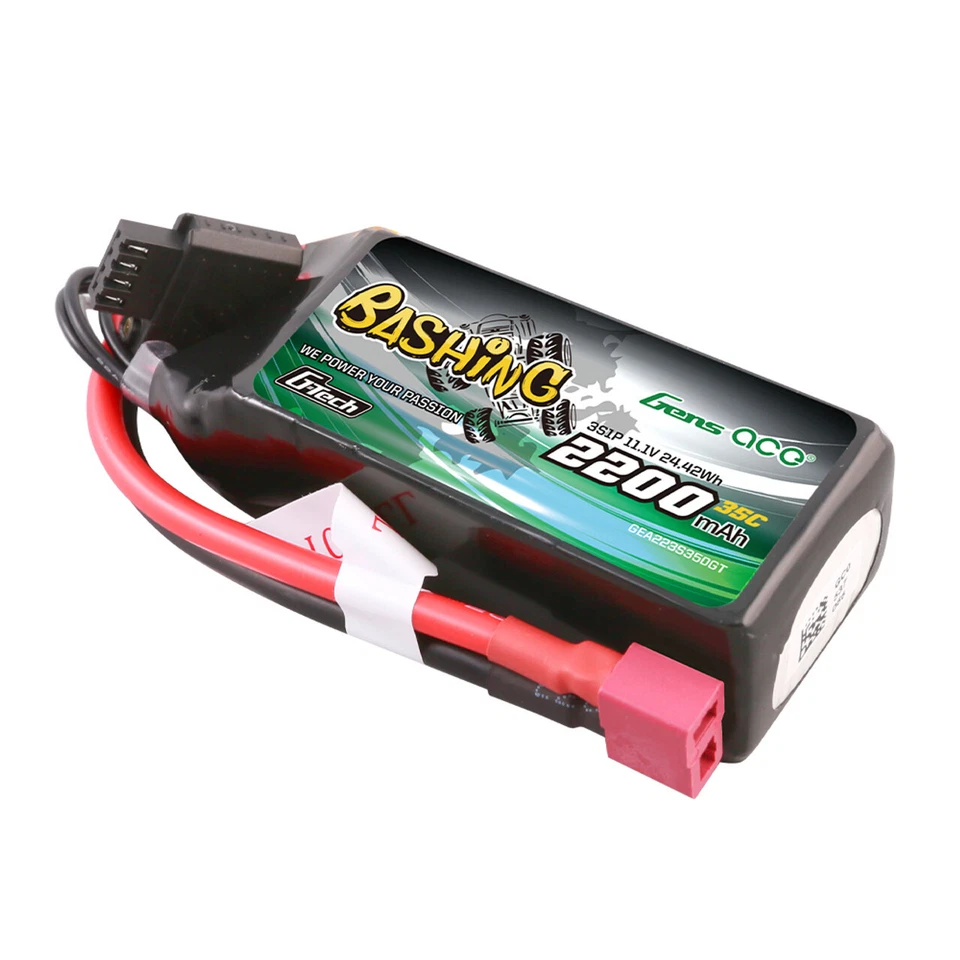 4X GensAce Bashing 2200mAh 11.1V 35C G-Tech 3S Lipo Battery Deans For RC Crawler - Image 3 of 4