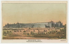 1876 International Exhibition Machinery Hall Advertising Trade Card